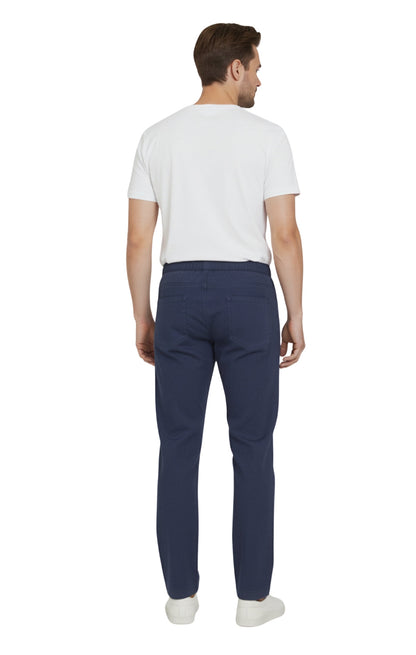 Men’s Lightweight Casual Elastic Waist Pull-On Jeans – Denim & Twill Pants with Easy Fit