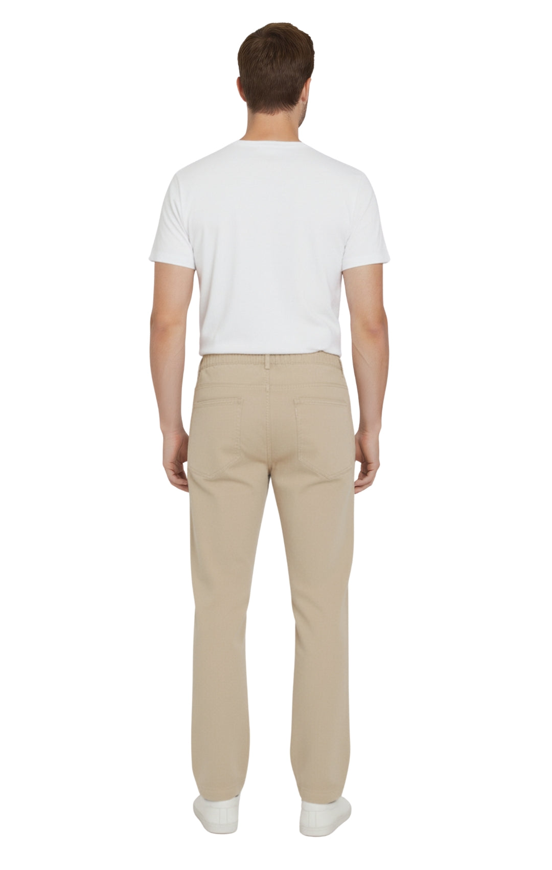 Men’s Lightweight Casual Elastic Waist Pull-On Jeans – Denim & Twill Pants with Easy Fit