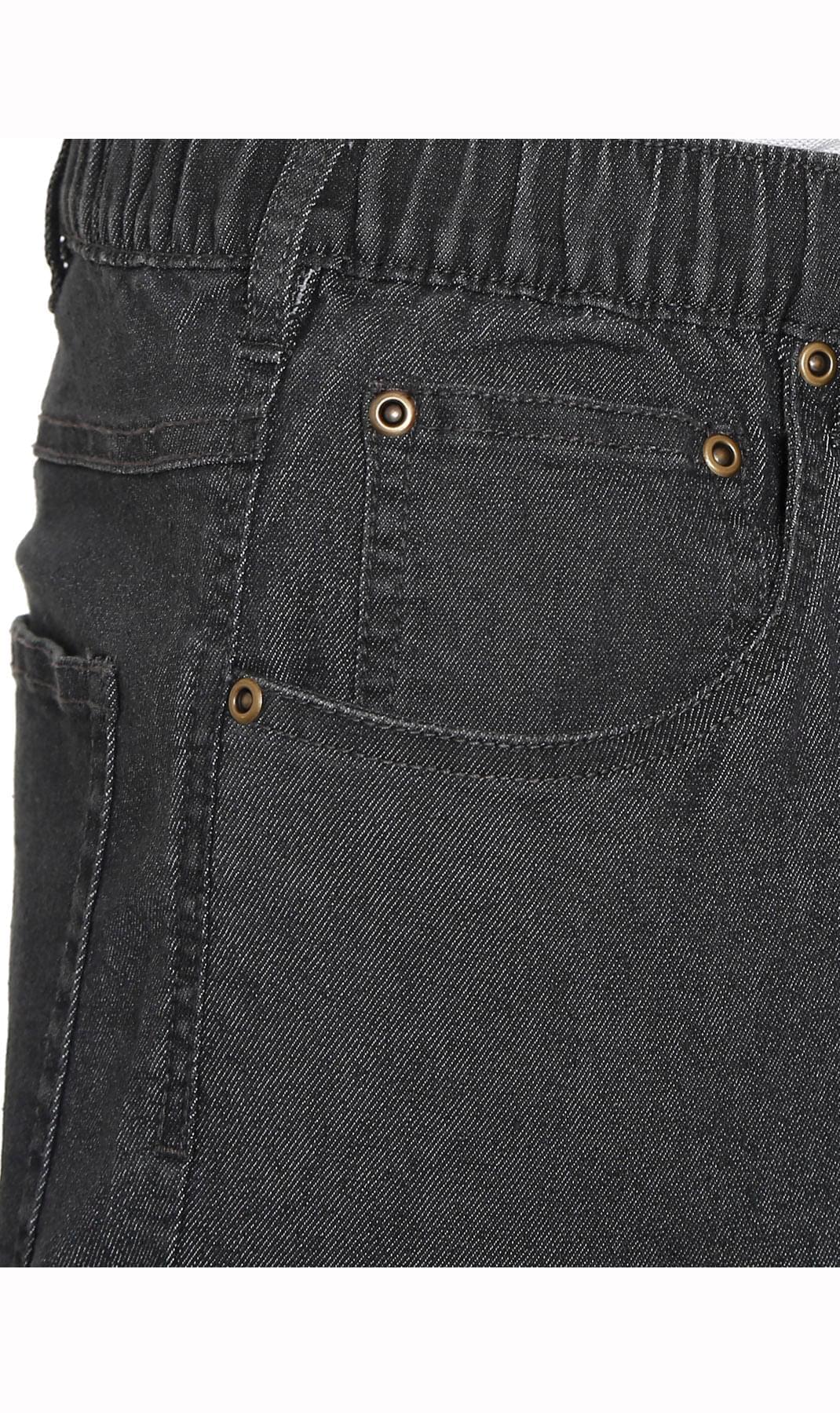 Men’s Lightweight Casual Elastic Waist Pull-On Jeans – Denim & Twill Pants with Easy Fit