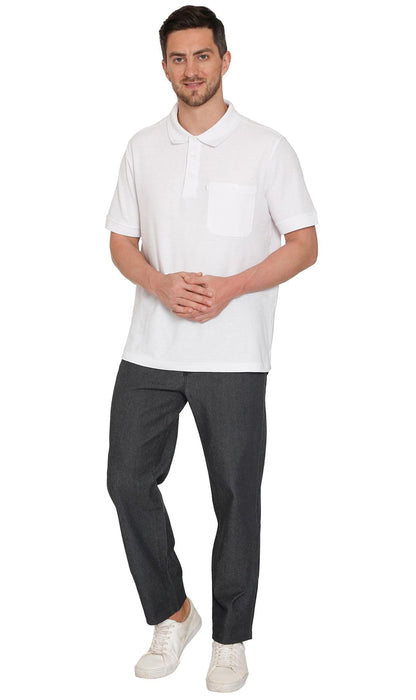 Men’s Lightweight Casual Elastic Waist Pull-On Jeans – Denim & Twill Pants with Easy Fit