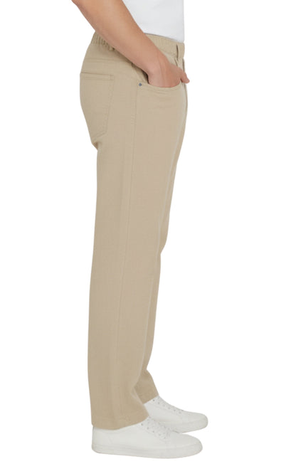 Men’s Lightweight Casual Elastic Waist Pull-On Jeans – Denim & Twill Pants with Easy Fit